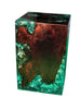 Emerald Green Cracked Resin Teak Block