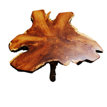 Teak Wood Slice Live Edge Accent Tables