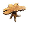 Teak Wood Slice Live Edge Accent Tables