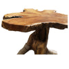 Teak Wood Slice Live Edge Accent Tables