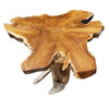 Teak Wood Slice Live Edge Accent Tables