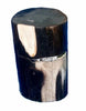 Petrified Wood Stool-18"h-PF2057-Ebony Black