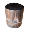 Petrified Wood Stool-16"h- PF2112- Black
