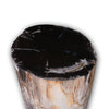 Petrified Wood Stool-22"h- PF2116- Black Core