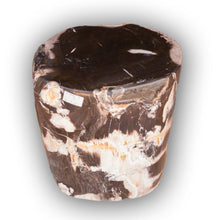 Petrified Wood Stool-16"h- PF-2128 -Black