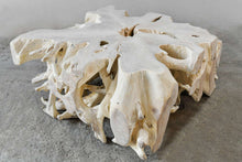 Custom Bleached Coffee Table- Teak wood Square- 1m x 1m x45 cm | ModishStore | Coffee Tables