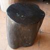 Petrified Wood Stool-18"h- PF2114- Black Dappled
