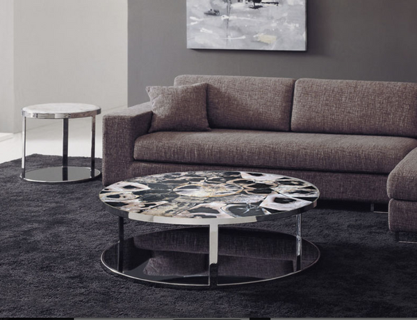 Petrified Mosaic Coffee Table Top- 36" dia PF-3004