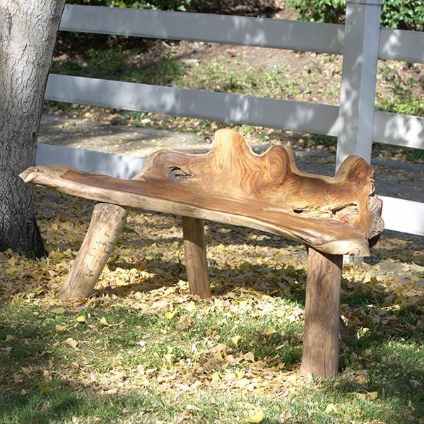 Garden Age Supply Habini Teak Root Benches | Outdoor Stools & Benches | Modishstore