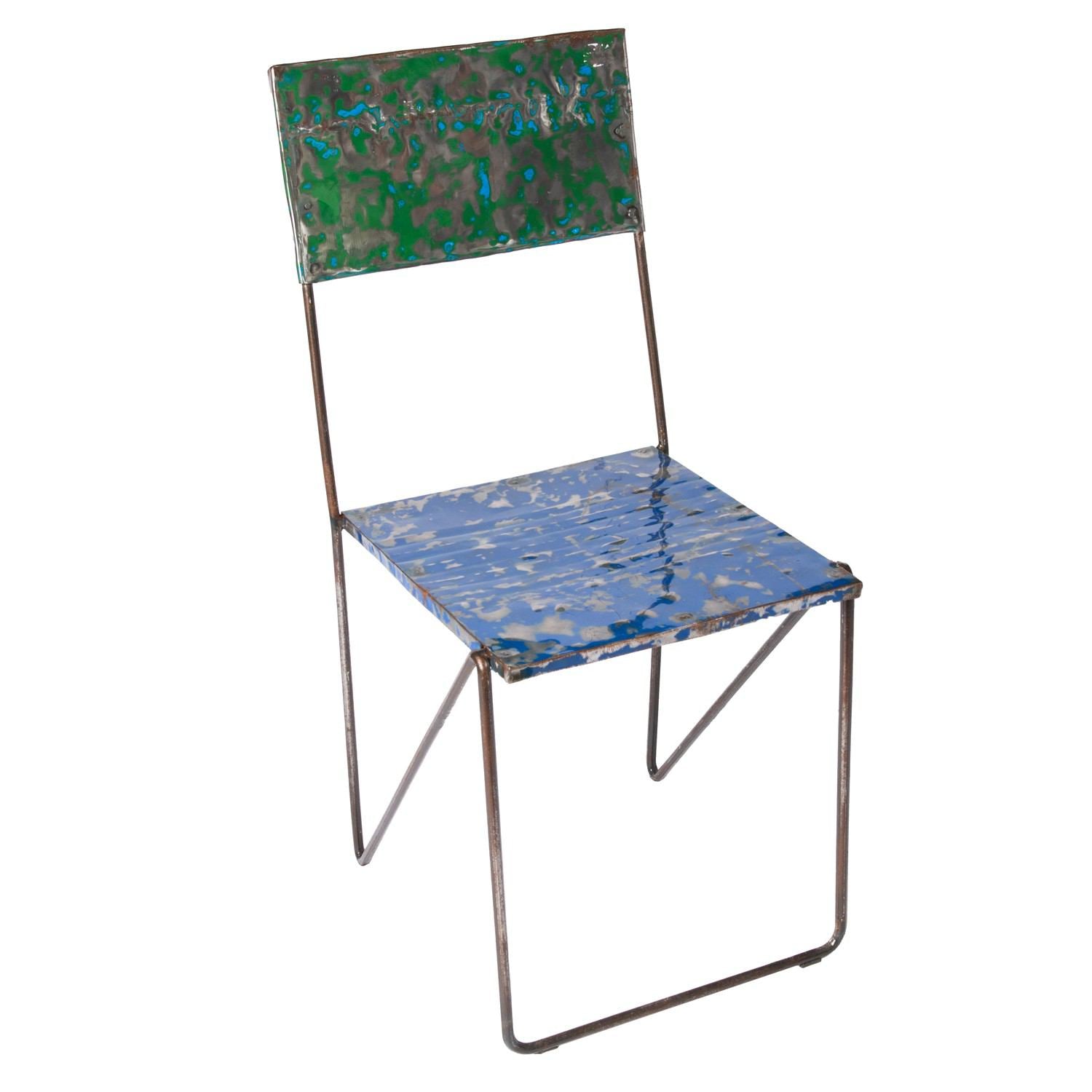 Metal Recycled Oil Drum Dining Chair R-1090 by AIRE Furniture