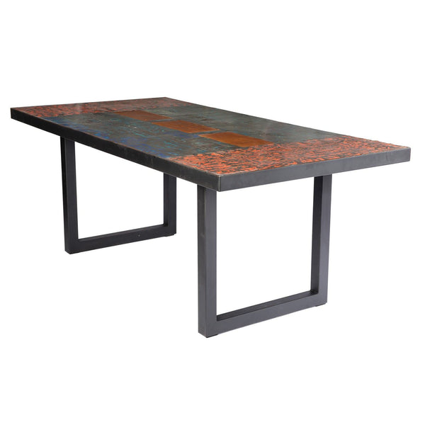 Metal Recycled Oil Drum Dining Room Table R-2010 by AIRE Furniture