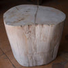 Petrified Wood Stool-16"h- PF2109- Antique White