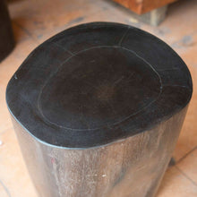 Petrified Wood Stool-16"h- PF2112- Black