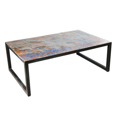Large Metal Recycled Oil Drum Coffee Table R-1110 by AIRE Furniture