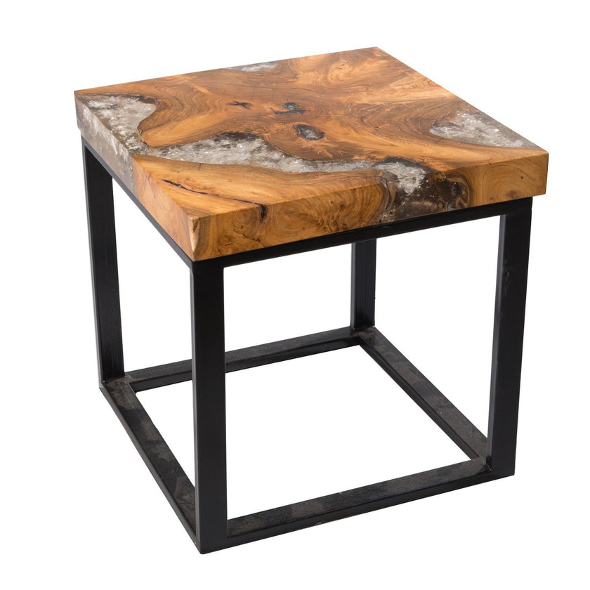 Teak Root and Resin Side Table CR-2021 by AIRE Furniture