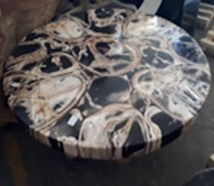 Petrified Mosaic Coffee Table Top- 36" dia PF-3004